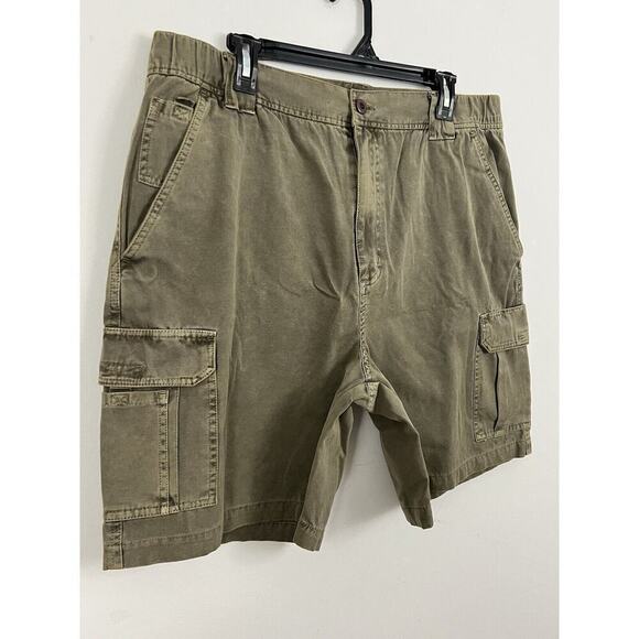 North River Outfitters Cargo Shorts Men's Size 38 Green 8 Inch 100% Cotton - Picture 2 of 11